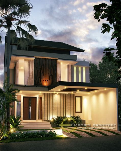 Desain Rumah Modern Tropis 2 Lantai